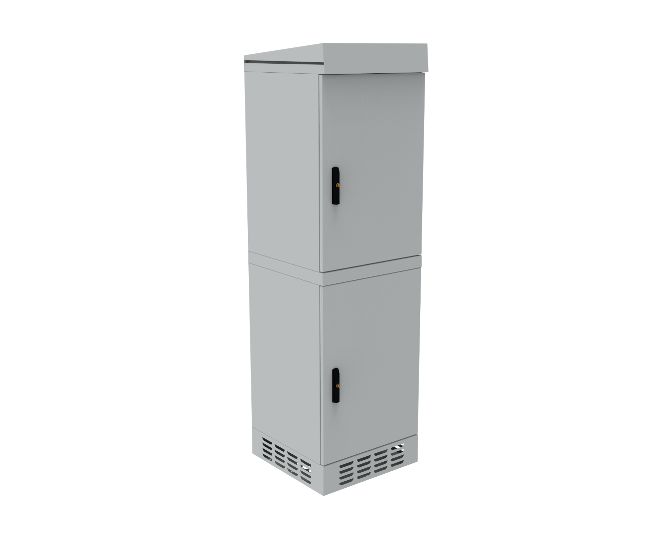 Outdoor cabinets - free-standing: SZWM-610/2090/610-P-19"-36U-S-R7035